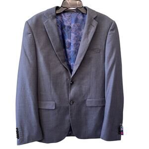 New SOUL OF LONDON NORDSTROM Blue Slim Fit 7" Drop Sport Coat Jacket Size 42R